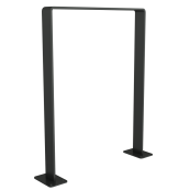 Leaning bracket made of flat steel | 70 x 70 mm | for doweling, without crossbar | width: 600mm | hot-dip galvanized and coated DB 703